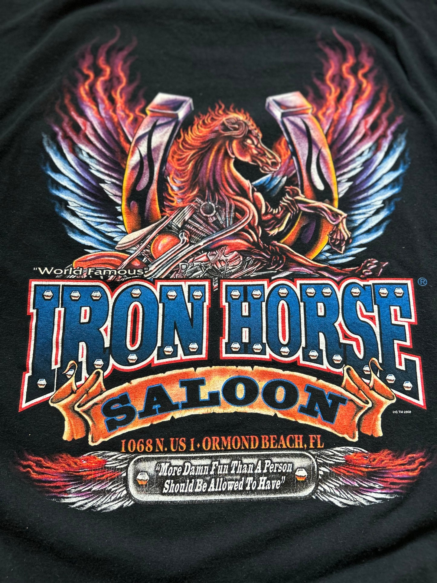 2008 World Famous Iron Horse Saloon Biker Shirt