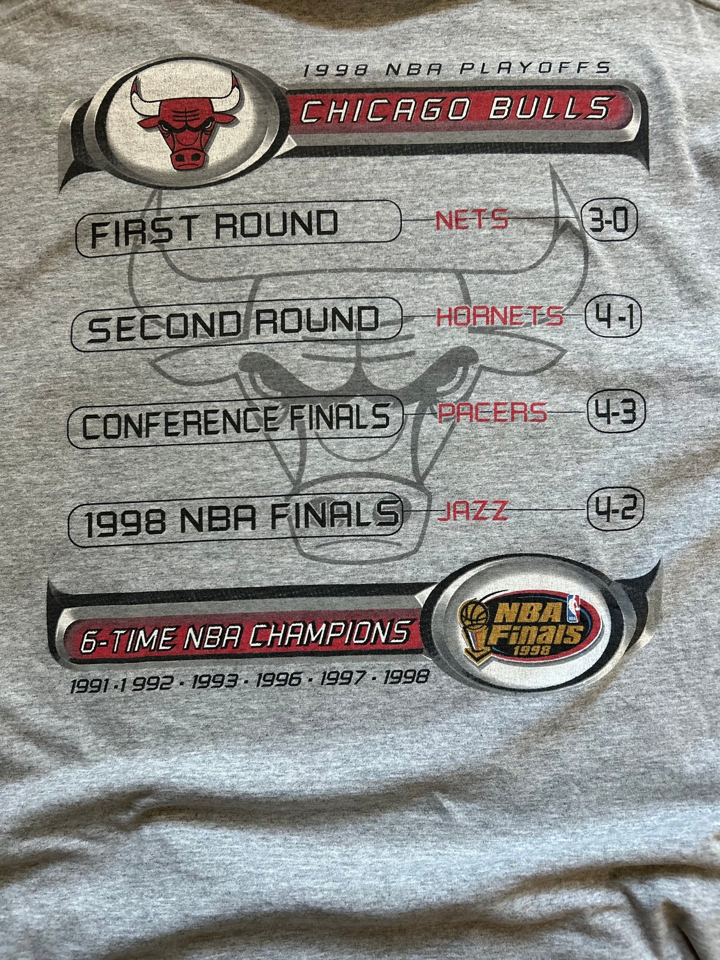 Pro Layer 1998 NBA Finals Chicago Bulls Shirt - XL